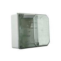 Klemmenkast Marlanvil rondom blind, verhoogd transparante deksel, RVS schroeven