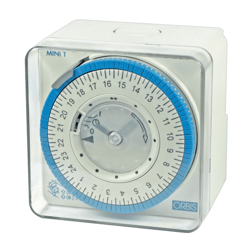 Schakelklok analoog Mini T