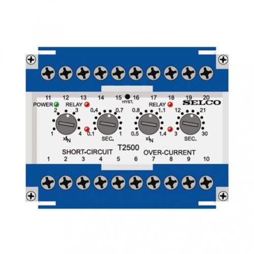 T2500 3 fase overspanning en short circuit relais